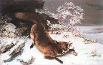 古斯塔夫 庫爾貝 The Fox in the Snow